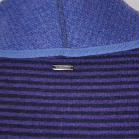 PRANA purple striped wool cardigan sweater XL - Picture 8 of 8